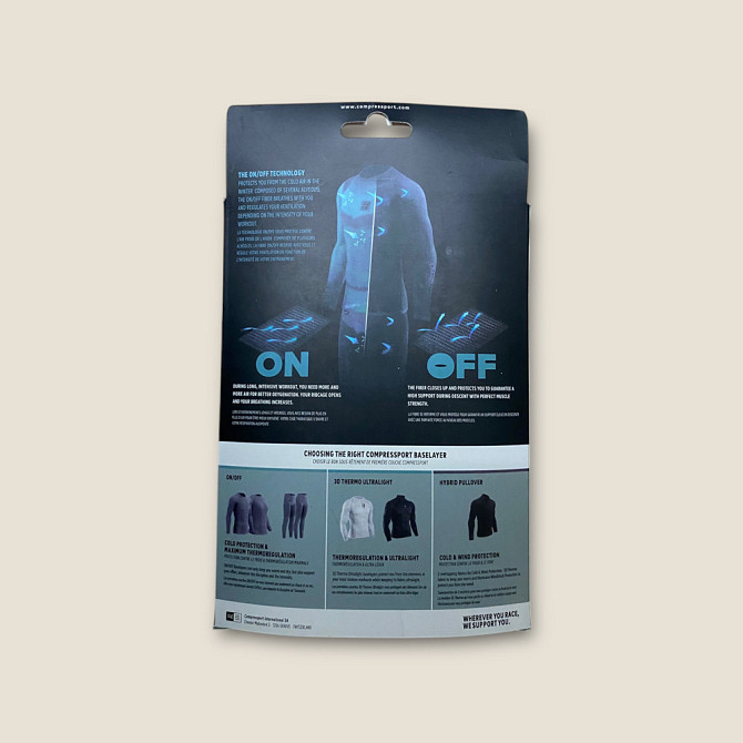 Футболка Compressport On/Off Base Layer LS М серый L(р) Запорожье - изображение 5