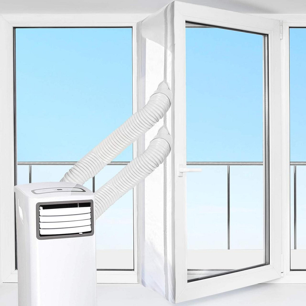 Ущільнювач для дверей, вікон, балкону для портативних кондиціонерів, сушарок, витяжок 600 см білий на липучках Київ - фото 1