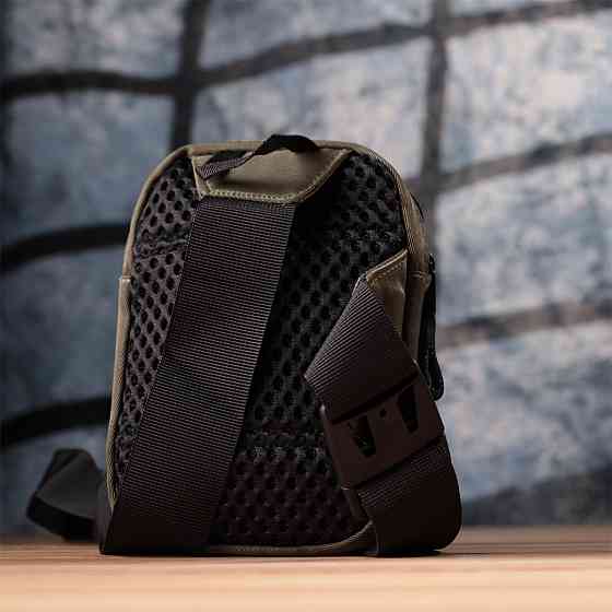 Небольшая слинг сумка для путешествий из качественного текстиля Vintage 22871 Зеленый Киев