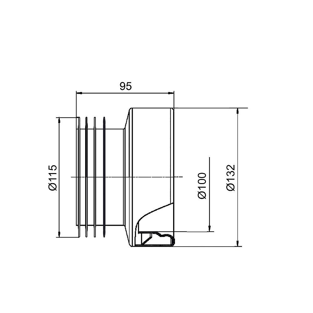 Патрубок OPTIMUM з'єднувальний з приєдн.розміром 110мм OPTI 01009/09 Тернопіль - фото 4