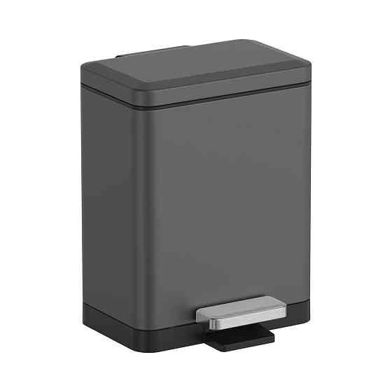 Відро для сміття з плавним закриттям прямокутне Koer TC-010315-07 15 л колір графіт (KR5604) Київ