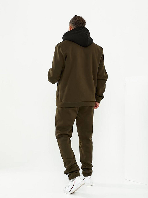 Мужской теплый костюм на флисе с мехом Коричнево-черный 48/50 Харьков - изображение 7