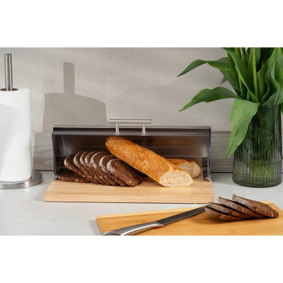Хлібниця Ardesto Gemini 39х27х15см, дерево, пластик, нержавіюча сталь (AR0914GB) Вінниця - фото 7