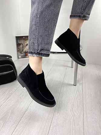 Daragani Черевики жіночі Daragani чорні натуральна замша весна-осінь висота 9 см (3159) 37р.40р Коломыя