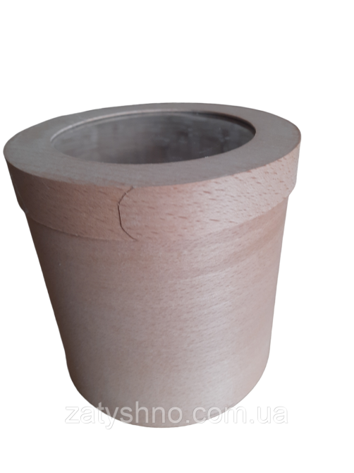 Тубус 230 * 120 мм., Виготовлений зі шпону (бук), кришка-дно, з вікном. Київ - фото 2