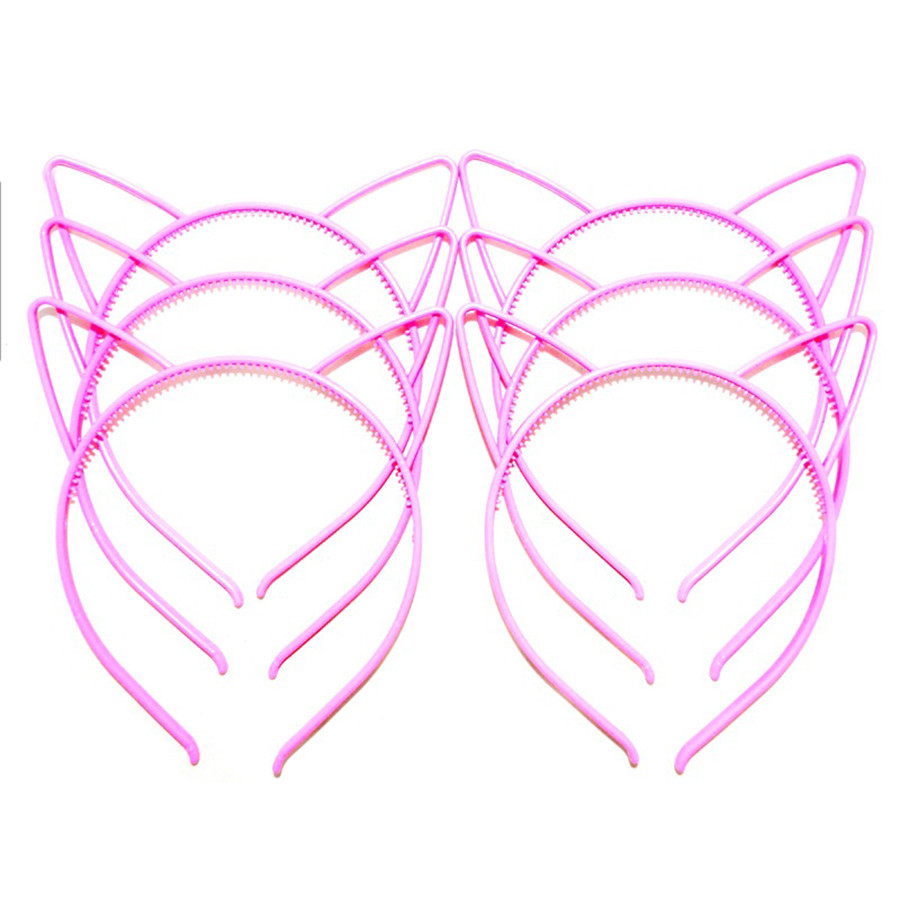 Набір дитячих обручів для волосся Вуха рожеві 0106-204-1, 12 шт Вінниця - фото 1