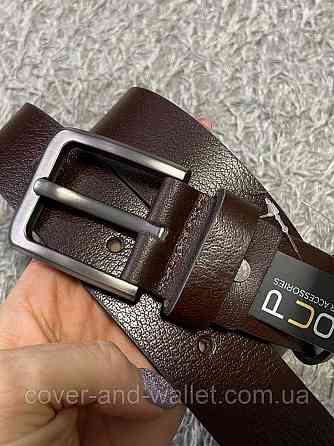 Коричневый мужской кожаный ремень под джинсы 40мм ST Leather Киев