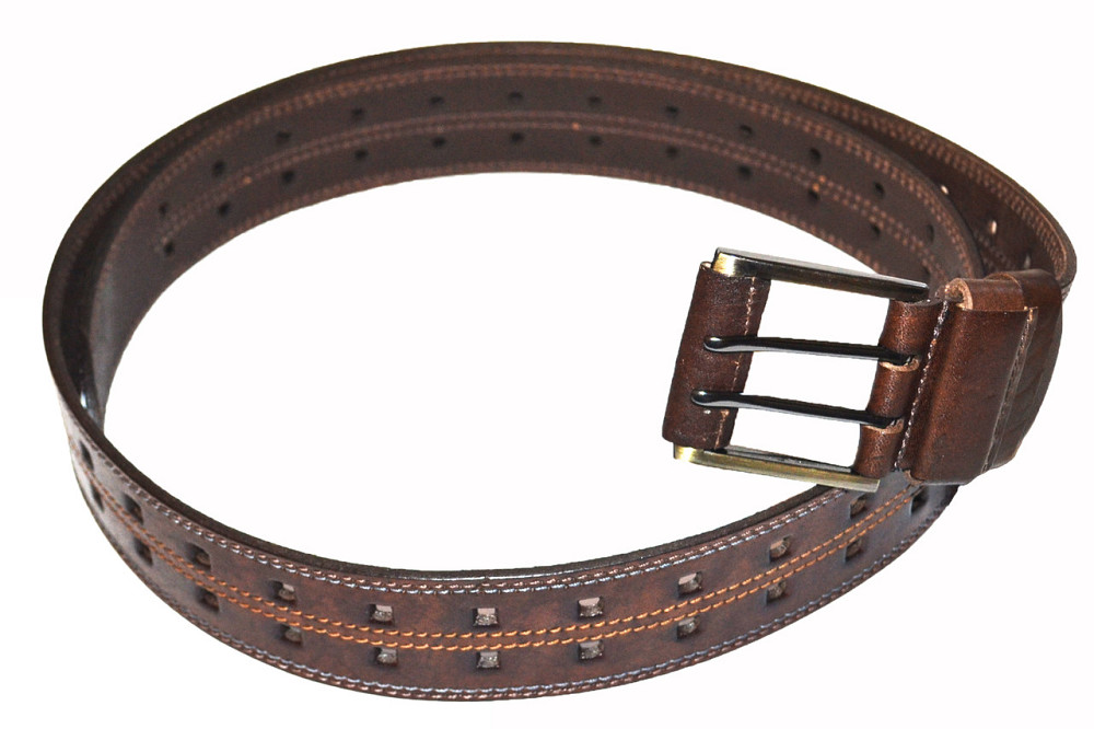 Кожаная портупея - ремень 1200х45 мм коричневая Одесса - изображение 2