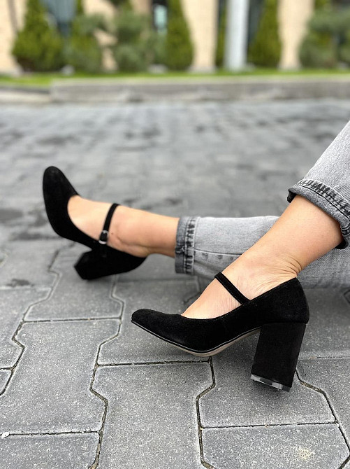 Nivelle Туфлі жіночі NIVELLE чорні натуральна замша каблук 8 см (1765/8029-8052) Коломия - фото 9