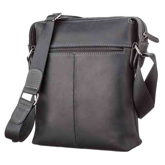 Сумка чоловіча SHVIGEL 11098 шкіряна Чорна Київ