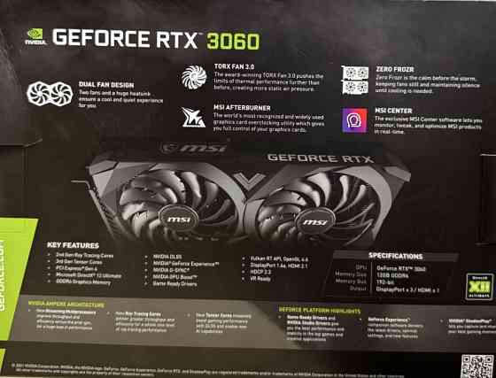 Видеокарта MSI GeForce RTX 3060 VENTUS 2X 12G OC. Киев