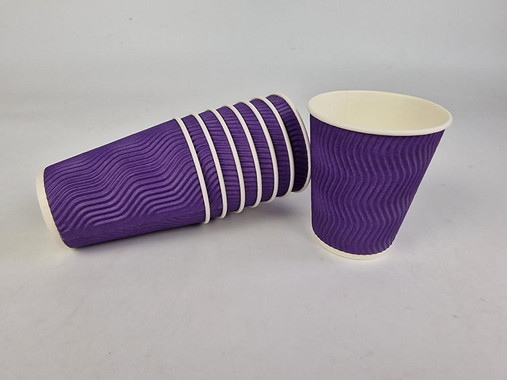 Склянка гофрована 400 мл (12oz) "ФІОЛЕТ" (15 шт.) Харків - фото 1