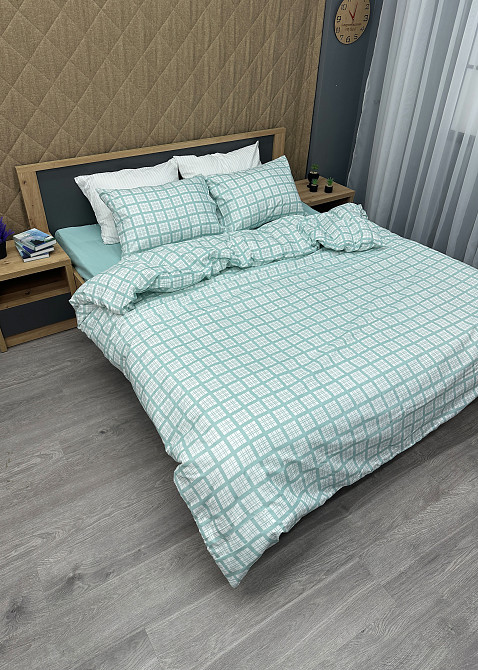 Комплект постельного белья, Decorator Bianca Двуспальный 180х215 голубой с белым (88-012) Киев - изображение 3