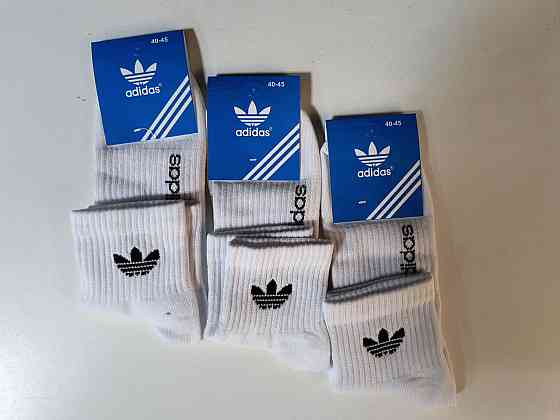 Жіночі шкарпетки набір 3 шт. середньої виситки бавовна Адідас ADS3 41-45 Київ