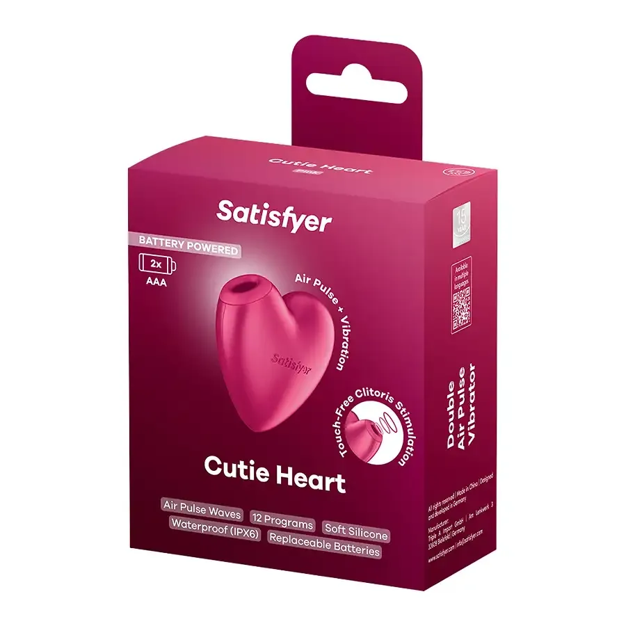Вакуумний стимулятор-серце з вібрацією Satisfyer Cutie Heart Battery Series Львів - фото 7