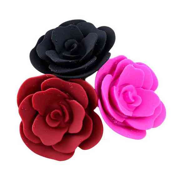 Анальная пробка SILICON ROSE - Бордо - 11*3 см – Анальные игрушки Винница