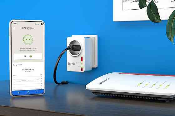 Розетка FRITZ! DECT 200 белая умная DECT-розетка 230V 2300W энергомониторинг таймер совместима с FRITZ!Box Киев