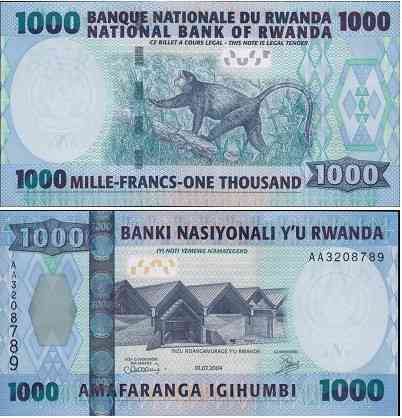 Руанда / Rwanda 1000 Francs 2008 Pick 36 UNC Полтава