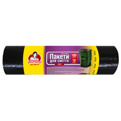 Пакеты для мусора Помічниця 160 л 10 шт. (4820012340217) Винница - изображение 1