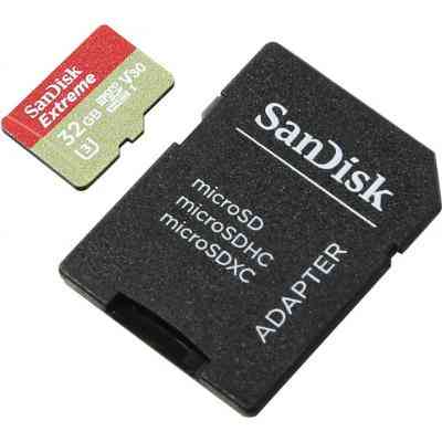 Карта пам'яті SanDisk 32GB microSD class 10 V30 A1 UHS-I U3 Extreme Action (SDSQXAF-032G-GN6AA) Вінниця