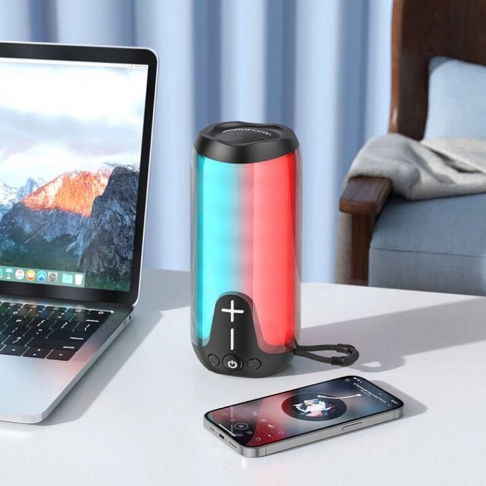 Портативна колонка BOROFONE BR33 Pulse color sports BT speaker Black (6941991105784) Київ - фото 4