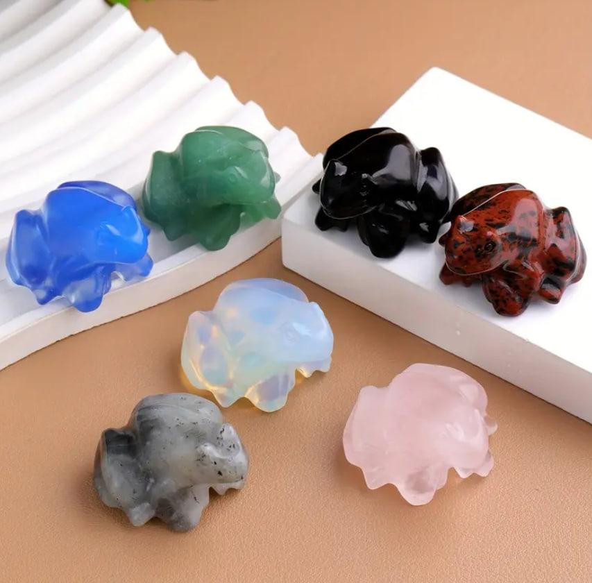 Жаба з натурального каменю опала 40 мм, сувенір із опала, оберіг із натурального каменю. Київ - фото 2