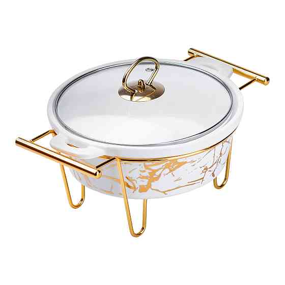 Марміт порцелянаовий круглий 1 літр із підігрівом HP1037 Київ