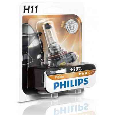 Автолампа Philips H11 Vision, 3200K, 1шт (12362PRB1) Винница