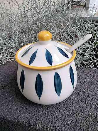 Керамічна цукорниця з кришкою та ложкою Луцк