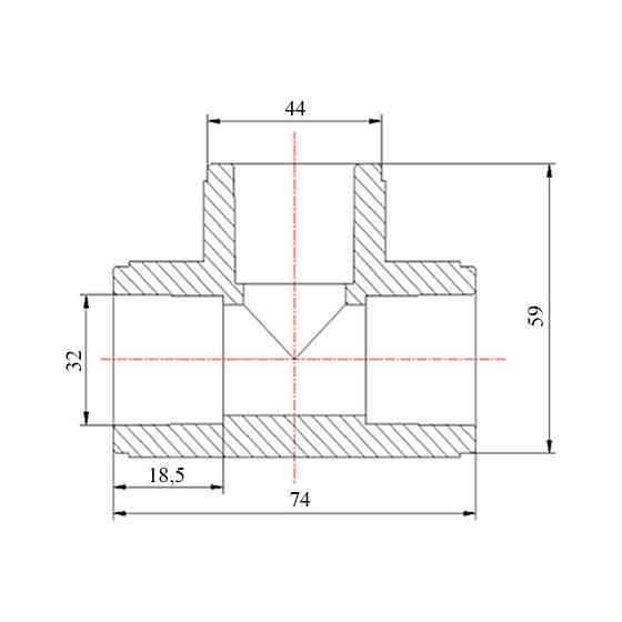 Тройник PPR Blue Ocean 32 Київ