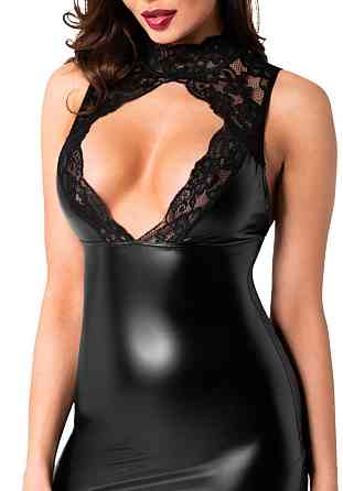 Платье Noir Handmade F343 Powerwetlook and lace mini skirt - S Sex Aura Київ