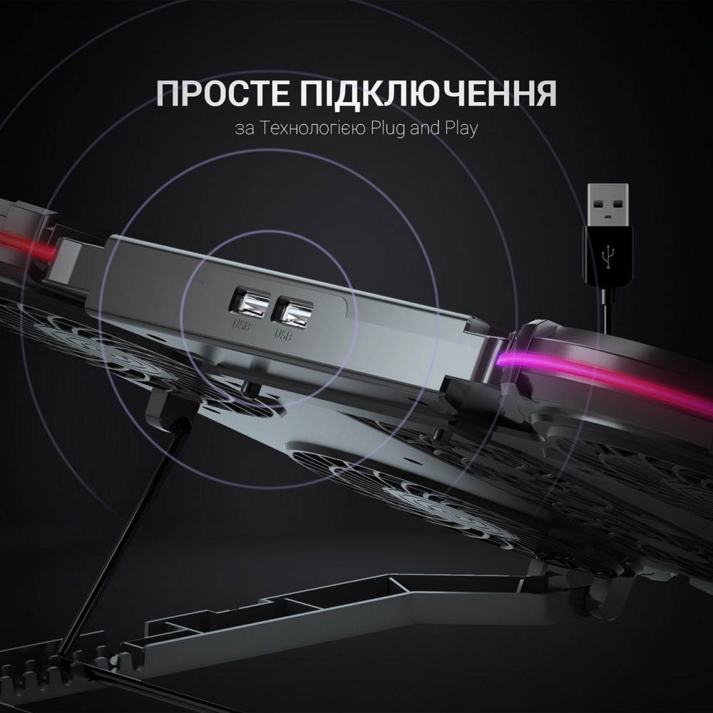 Підставка для ноутбука GamePro CP770 Чорний Харьков - изображение 16