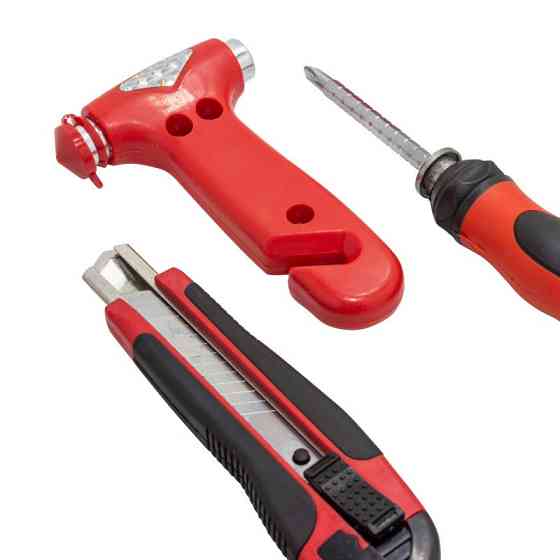 Набір автомобіліста 14 пр. (трос, стартові проводи, рукавички, жилет, ніж, викрутка, ізолятора, качконоси, Одеса