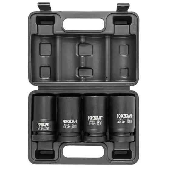 Головки ударні 1" (6 г) глибокі, набір 4 пр. FORCEKRAFT FK-8041-5MPB Одеса