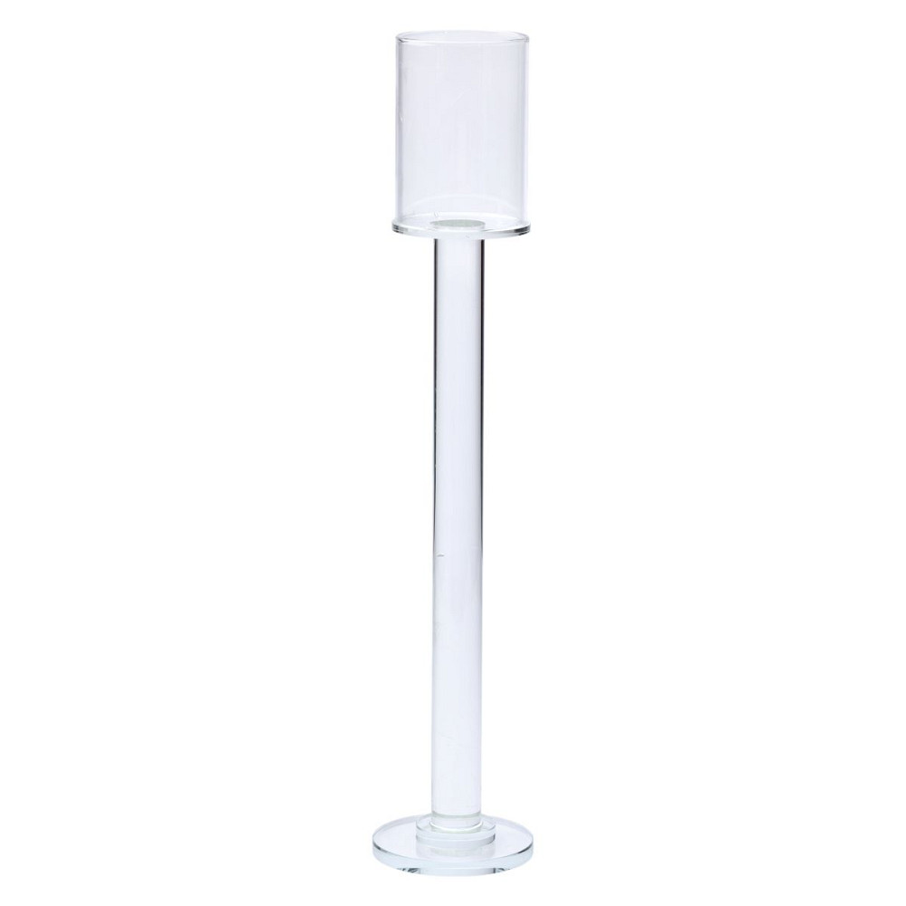Підсвічник келих скляний на високій ніжці 8×40.5 см декоративний прозорий HP-4-45L Коломыя - изображение 3