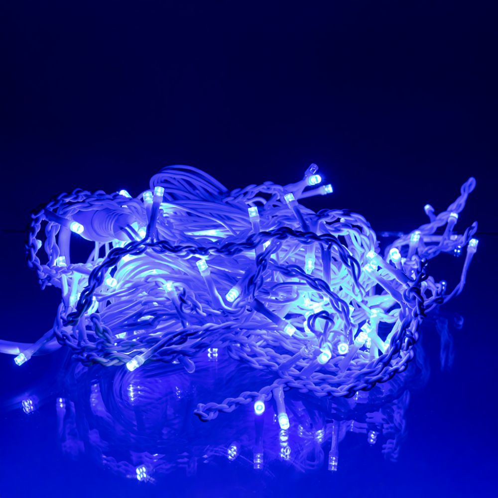 Garlando Новорічна гірлянда вулична Бахрома 6 м 105 LED білий провід Синій 6МWBL Коломия - фото 1