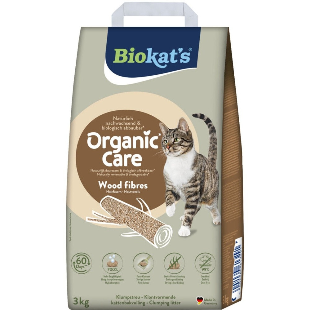 Наповнювач деревний Biokats для котячого туалету Organic Care 8л/3кг Киев - изображение 1