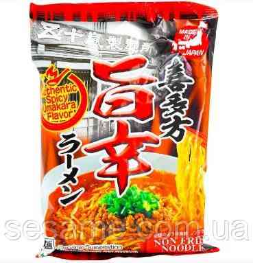 Японський рамен локшина швидкого приготування Kitakata Spicy Umakara Ramen IGARASHI SEIMEN 101 г (Яп Харків
