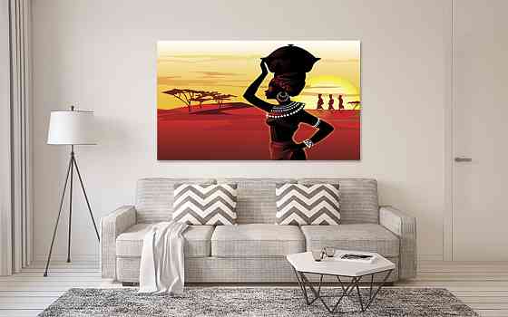 Картина холст в гостиную / спальню  Африканка   MLP_170 90х180см Киев