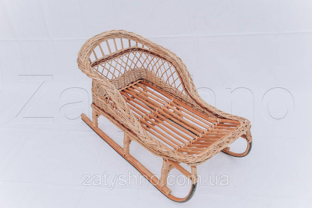 Санки на зиму | санки из лозы | санки на подарок | санки плетеные детские со спинкой Киев - изображение 3
