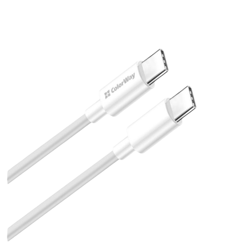 Кабель USB PD Type-C/Type-C ColorWay CW-CBPDCC055-WT 3,0A 60W 1м білий Житомир