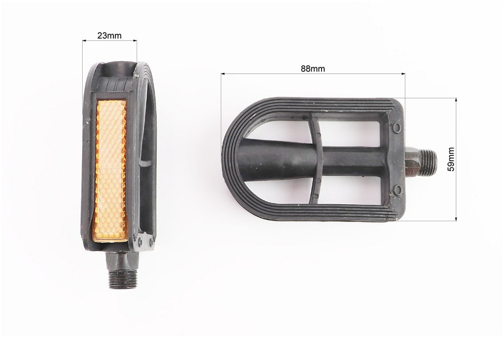 Педалі CHILD 9/16" (96x65x26mm) пластикові, чорні YKX Киев - изображение 2