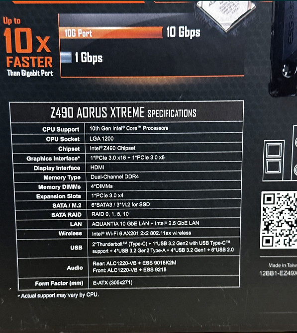 Материнская плата: AORUS Z490 Xtreme LGA 1200+ оперативка.Нова !!! Киев - изображение 4