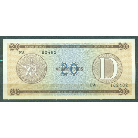 Куба/Cuba 20 Pesos (1985-) Pick FX36 UNC Полтава - фото 1