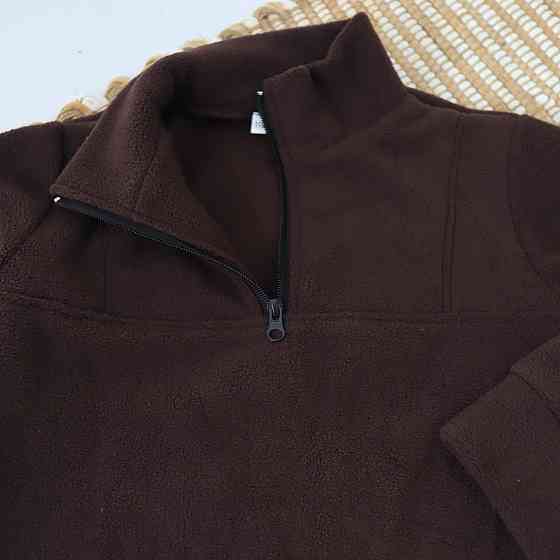 Дитячий флісовий теплий костюм на зиму (толстовка на затяжках+штани)  Шоколад Кам'янець-Подільський