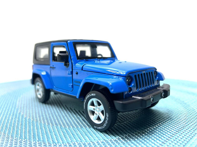 Машина металева Автопром Jeep Wrangler світло звук відчиняються двері капот 1:32 Синя (68331) Чернігів - фото 3