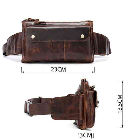 Поясная cумка мужская Vintage 14815 Коричневая Киев