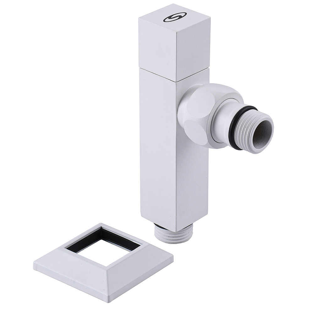 Набір Кран напівобертовий кутовий з американкою SOLOMON LUX 1/2″ CUBE WHITE 8888 (1уп) Луцк - изображение 8