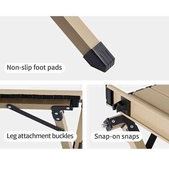 Складаний стіл Naturehike Star Jane T01 CNK2550JJ018, 119х60 см, вуглецева сталь, бежевий Киев