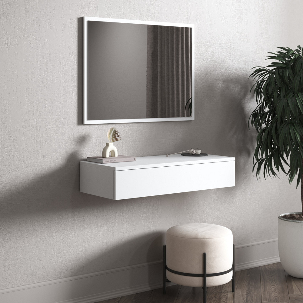 Туалетний столик VAYS, навісний, з висувною шухлядою М-44 Білий Львів - фото 1